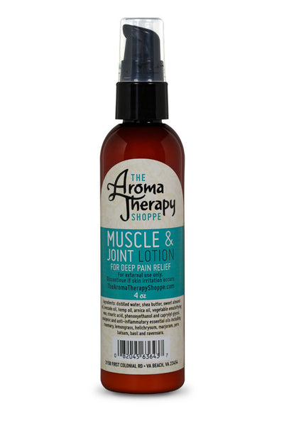Handmade Muscle & Joint Lotion - 4 oz. - The Aromatherapy Shoppe Virginia Beach