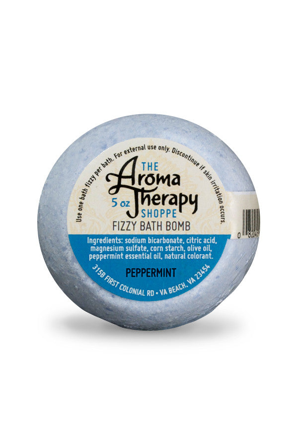 Handmade Peppermint Fizzy Bath Bomb - The Aromatherapy Shoppe Virginia Beach